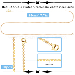 Комплект из 10 латунной цепочки-цепочки MAK-BBC0001-12A
