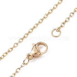 銅線で包まれた天然アメジスト ハート ペンダント ネックレス  女性用金メッキ 304 ステンレス ネックレス  17.52インチ（44.5cm）  1.5mm&nbsp;NJEW-JN03971-02