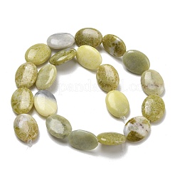 Fili di perle giada limone naturale&nbsp;G-B078-G04-02