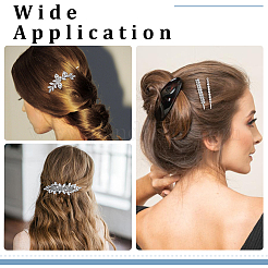 2 набор из 2 стилей железных шпилек для волос со стразами OHAR-ME0001-05