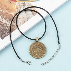 Воском ожерелье шнура материалы с фурнитурами железа NJEW-R229-2.0mm