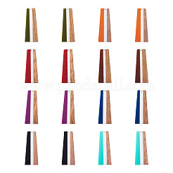 16шт 8 цвета непрозрачной смолы и подвески из орехового дерева&nbsp;RESI-BT0001-19