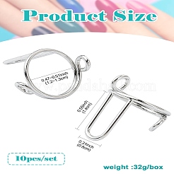 10 pz anelli in ottone regolabili&nbsp;RJEW-CJ0001-01P