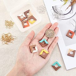 DIY-Sets zur Herstellung baumelnder Rautenohrringe&nbsp;DIY-OC0006-01