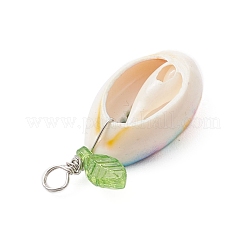 Летние подвески из натуральных ракушек каури с принтом PALLOY-JF04155