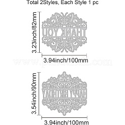 2pcs 2 Stil Kohlenstoffstahl Stanzschablonen&nbsp;DIY-DM0002-53