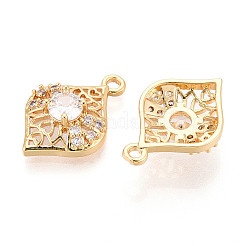 Подвески из латуни с прозрачным фианитом&nbsp;KK-T077-39G