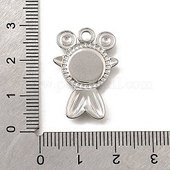 Pendentifs en coquillage blanc naturel pavés en acier inoxydable 304&nbsp;STAS-C122-21F-02P