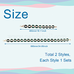 2шт. 2-х стильный ремешок для сумки из смолы и акрила FIND-GN0001-37