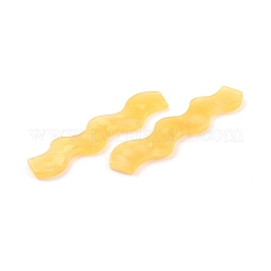 アクリル波形カボション  ヘアアクセサリー用  ゴールド  65x15x2mm&nbsp;FIND-B003-07E