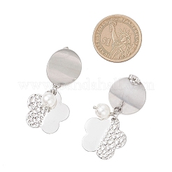 Orecchini pendenti con perle imitazione plastica ABS&nbsp;EJEW-JE06903-02