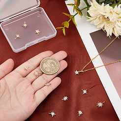 12 шт. 6 стильных долговечных подвески из латуни с микропаве из прозрачных кубических цирконий&nbsp;KK-BBC0001-62