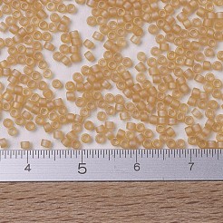 MIYUKIデリカビーズ小  シリンダー  日本製シードビーズ  15/0  （dbs0853)マット透明ダークトパーズab  1.1x1.3mm  穴：0.7mm  約175000個/袋  50 G /袋&nbsp;SEED-X0054-DBS0853