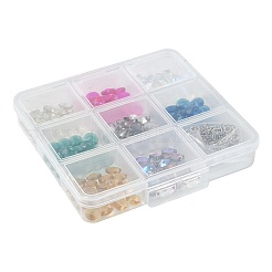 160 Stück 8 Farben Glasanhänger&nbsp;RGLA-FS0001-24