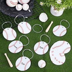 15 étiquette de bagage en PVC avec ballons de sport&nbsp;AJEW-UN0002-70A