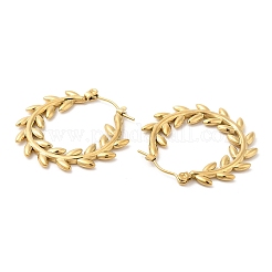 Ионное покрытие (ip) серьги-кольца из нержавеющей стали 304 для женщин STAS-D084-21G