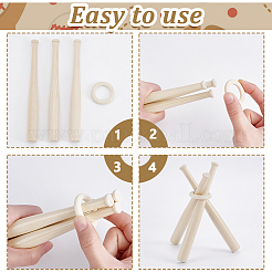 16 Satz Mini-Baseballhalter aus Holz&nbsp;AJEW-WA0001-84