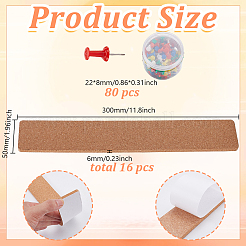 15 шт. самоклеящиеся пробковые изоляционные листы&nbsp;AJEW-AR0004-84A