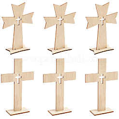 16 набор 2 стилей деревянный крест молитвенная скульптура&nbsp;WOOD-SP0001-70