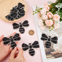 8 шт. аппликация из стразов с эффектом горячей фиксации в виде пчел&nbsp;PATC-CP0001-03