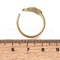 304ステンレススチール製エナメルカフオープンリング  花  ゴールドカラー  usサイズ7 1/4(17.5mm)&nbsp;SA-CBA369F-01G