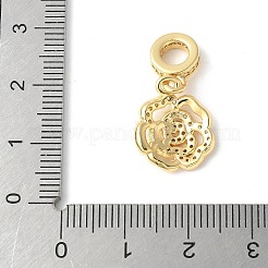 Латунь микропейв кубический цирконий европейские подвески с подвесками ZIRC-I071-23G