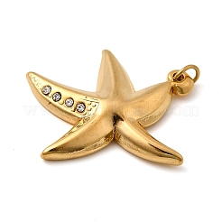 Подвески из нержавеющей стали 304 со стразами STAS-B093-31G-02