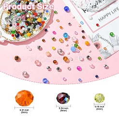 1000 шт. 3 вида стеклянных бусин-ронделей GLAA-CJC0009-09C