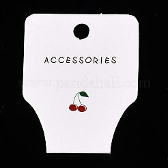 Складные бумажные карточки для демонстрации украшений с узором вишни для ожерелий CDIS-T004-23