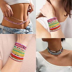 6шт 6 цвета бусины на талии&nbsp;AJEW-DJ0003-39