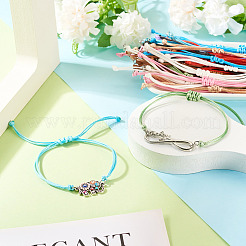 50 bracciale in cordoncino di poliestere cerato in 10 colori&nbsp;AJEW-TAC00028