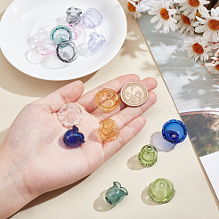 Bouchons de perles de verre transparents&nbsp;GLAA-NB0001-78