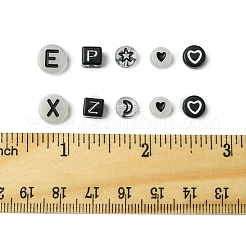 200 шт. непрозрачные черные акриловые бусины&nbsp;MACR-FS0001-86