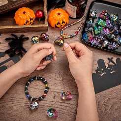 5шт 5 цветные гальванические стеклянные подвески k9 EGLA-SZ0001-35