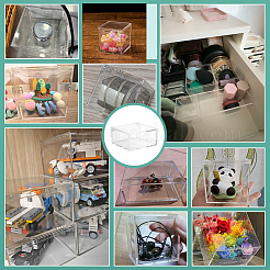 Прозрачные акриловые упаковочные коробки с откидной крышкой&nbsp;CON-WH0110-36A