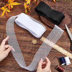 20 ярд 2-цветный полиэстеровый жесткий конский волос тесьма косточки свадебные аксессуары для платья SRIB-NB0001-16