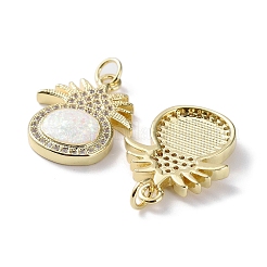 Покрытие стойки латунь микро паве подвески с фруктами из кубического циркония&nbsp;KK-C041-08G