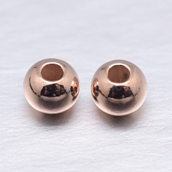 Perline distanziatrici rotonde in argento sterling 925&nbsp;STER-M103-04-3mm-RG
