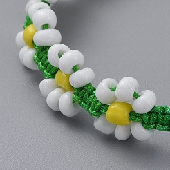 Регулируемые венок плетеные браслеты из бисера BJEW-JB05032