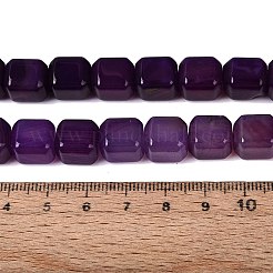 天然な紫色の瑪瑙ビーズ連売り  直方体の  染め＆加熱  10~12x9~10x9~10mm  穴：0.6~0.9mm  約32~36個/連  14.37~16.34（36.5~41.5センチメートル）&nbsp;G-Q608-10D