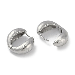 真鍮製フープピアス  プラチナメッキ  16x7mm&nbsp;EJEW-L292-020P