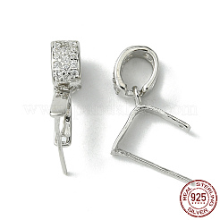 Антикоррозийное родиевое покрытие 925 стерлинговое серебро микропаве кубические цирконии подвески баилы STER-P034-43P