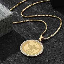 201 кулон из нержавеющей стали со стразами для женщин NJEW-U021-02G