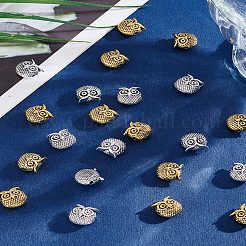 40шт 2 стильные бусины из сплава в тибетском стиле&nbsp;TIBEB-LP0001-72