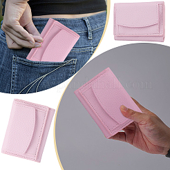 女性用PUレザー財布  長方形  ピンク  19~20.3x10x1.15cm&nbsp;AJEW-WH20002-43B