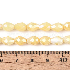 Hebras de cuentas de vidrio electrochapado antideslustre&nbsp;GLAA-T025-13A-09