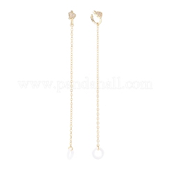Cinturino orecchino cuore creativo con zirconi&nbsp;EJEW-JE04691