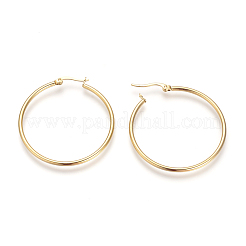 201 серьги-кольца из нержавеющей стали&nbsp;LS-X-MAK-R018-40mm-G