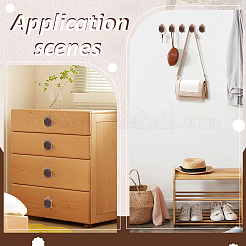 Крючок для одежды из дерева в форме черепахи&nbsp;AJEW-WH0248-922