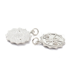 Pendenti in zirconi cubici trasparenti in micro pavè di ottone&nbsp;ZIRC-L091-091P